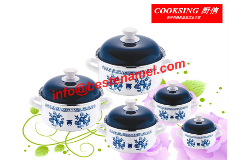 BK-8801DE 5 PCS Enamel Casserole｜Enamel Cookware