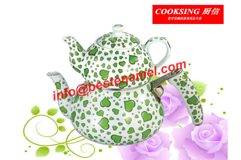 BK-107 Porcelain Enamel Teapot｜Teapot Kettle Set