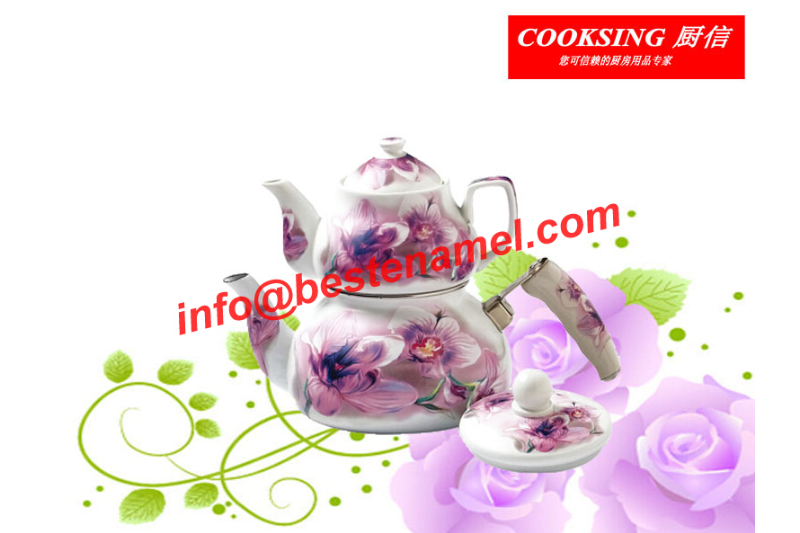 BK-107 Porcelain Enamel Teapot｜Teapot Kettle Set