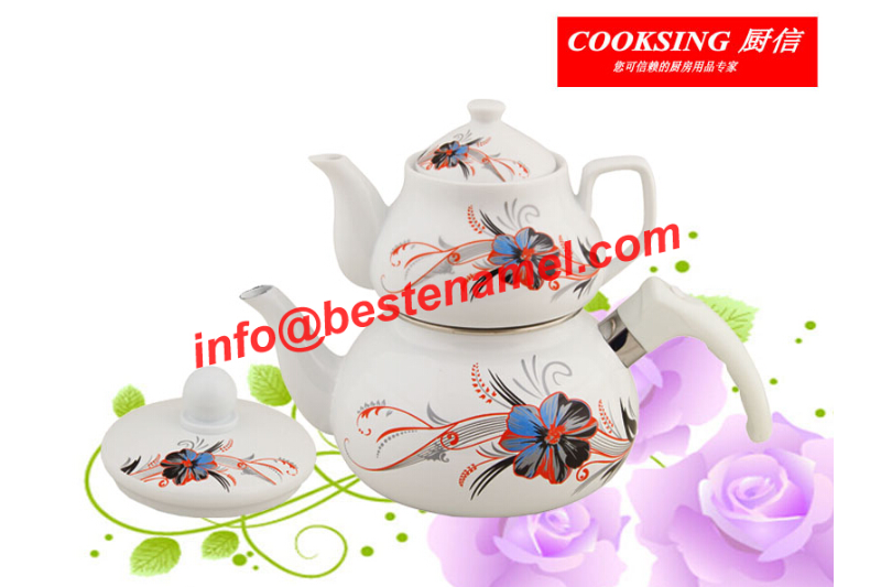 BK-507 Porcelain Enamel Teapot｜Teapot Kettle Set｜Porcelain Enamel Kettle｜Teapot Kettle Set｜Enamel Kettle Set｜Enamel Kettle