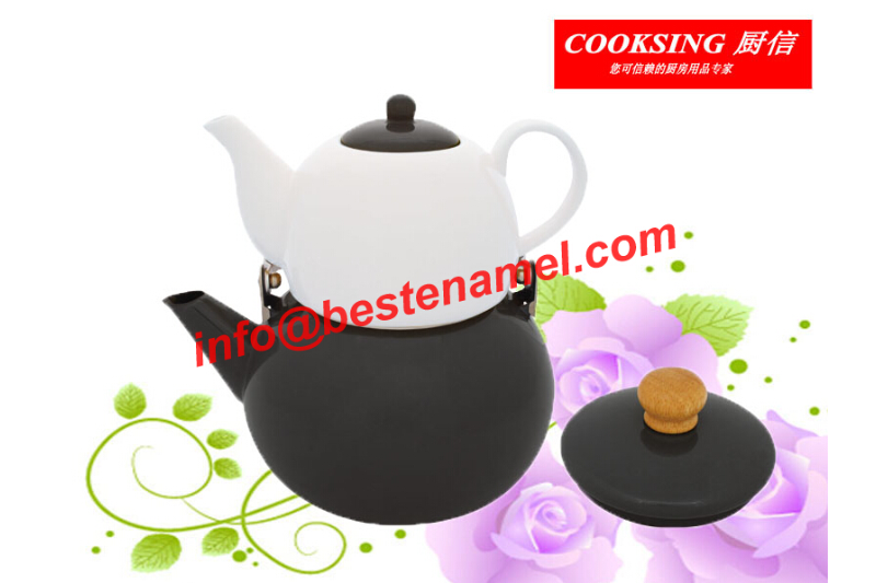 BK-807TD Porcelain Enamel Teapot｜Teapot Kettle Set｜Porcelain Enamel Kettle｜Teapot Kettle Set｜Enamel Kettle Set｜Enamel Kettle