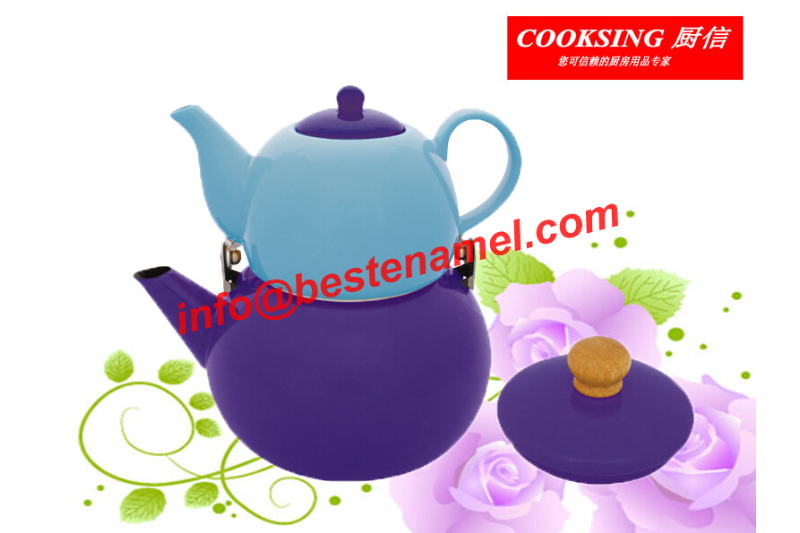 BK-807TD Porcelain Enamel Teapot｜Teapot Kettle Set｜Porcelain Enamel Kettle｜Teapot Kettle Set｜Enamel Kettle Set｜Enamel Kettle