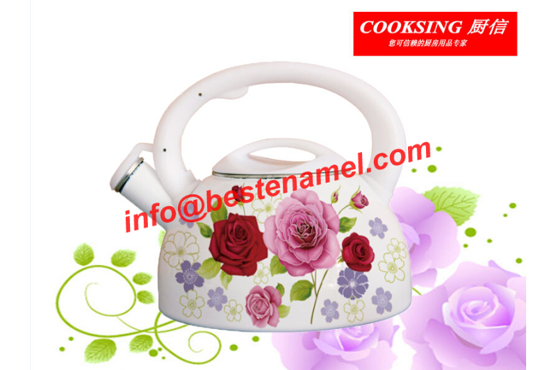 BK-8028 Enamel Whistle Kettle｜Whistle Kettle｜Kettle｜Teapot Kettle Set｜Enamel Kettle Set｜Enamel Teapot Set