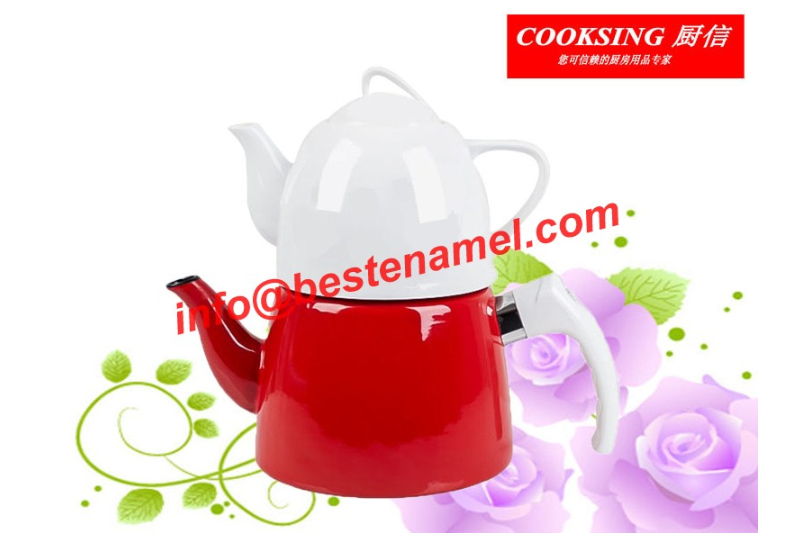 BK-607 Porcelain Enamel Teapot｜Teapot Kettle Set｜Porcelain Enamel Kettle｜Teapot Kettle Set｜Enamel Kettle Set｜Enamel Kettle