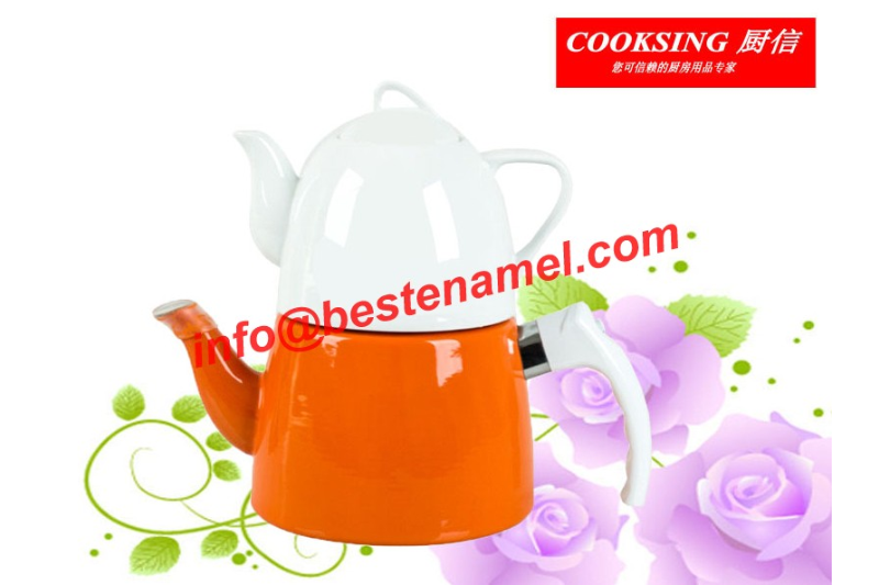 BK-607 Porcelain Enamel Teapot｜Teapot Kettle Set｜Porcelain Enamel Kettle｜Teapot Kettle Set｜Enamel Kettle Set｜Enamel Kettle