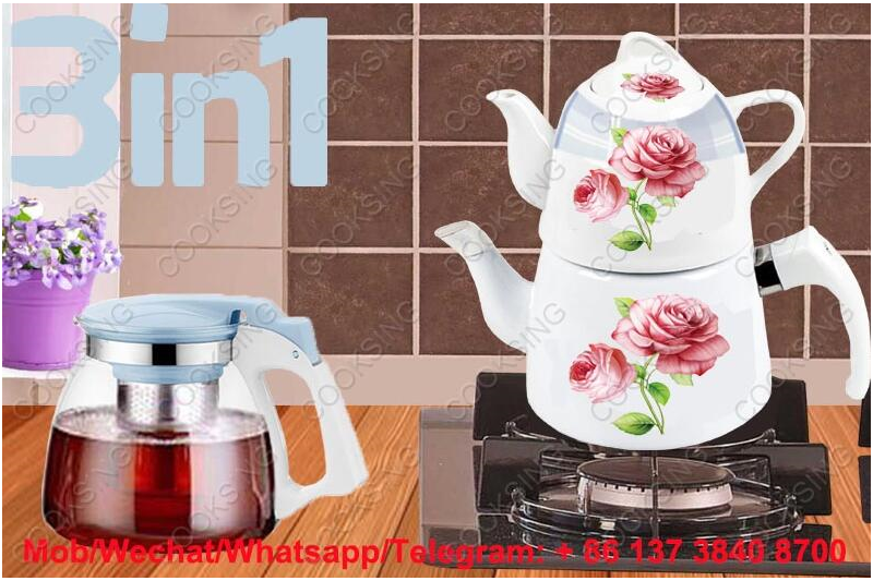 BK-607WFG  3 In 1 Kettle Set