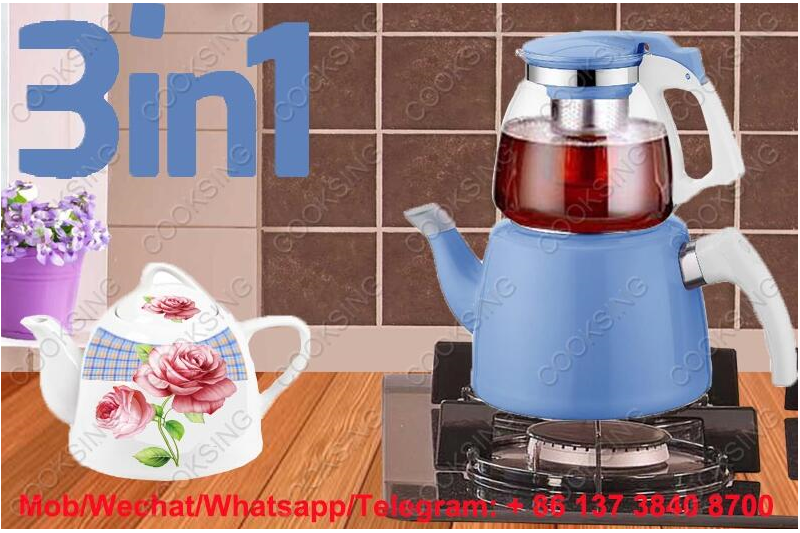 BK-607NGP  3 In 1 Kettle Set