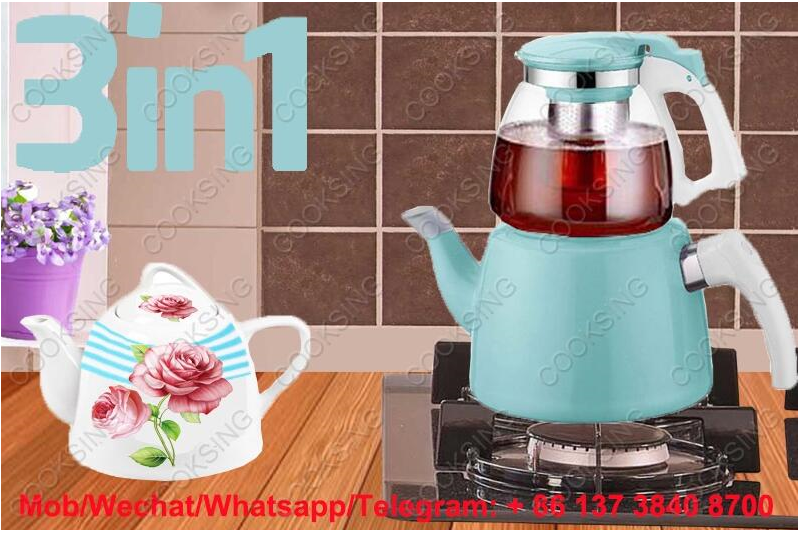 BK-607NGP  3 In 1 Kettle Set