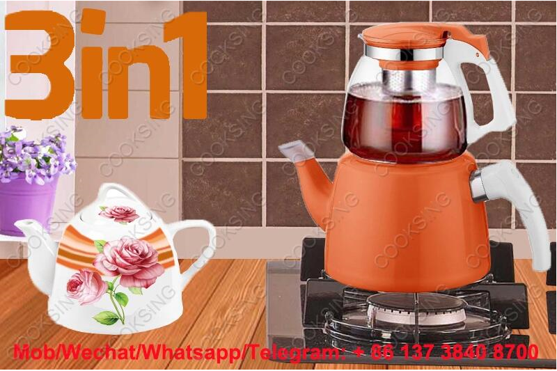 BK-607NGP  3 In 1 Kettle Set