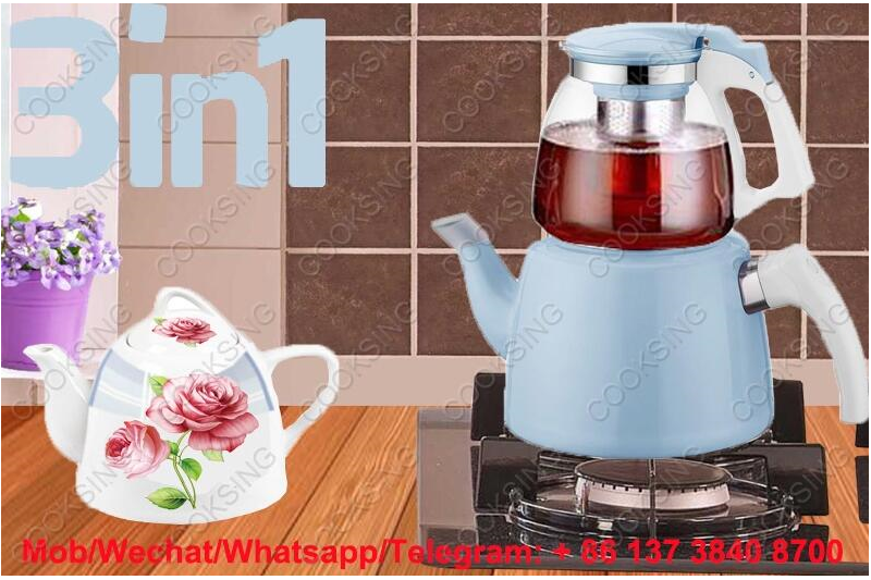 BK-607NGP  3 In 1 Kettle Set