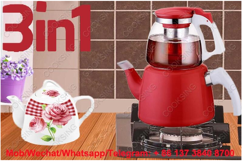 BK-607NGP  3 In 1 Kettle Set