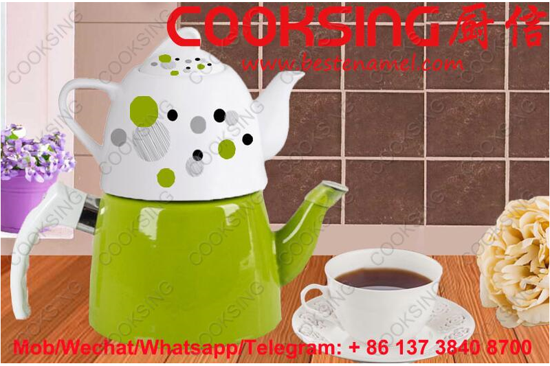 BK-607D Porcelain Enamel Teapot Kettle