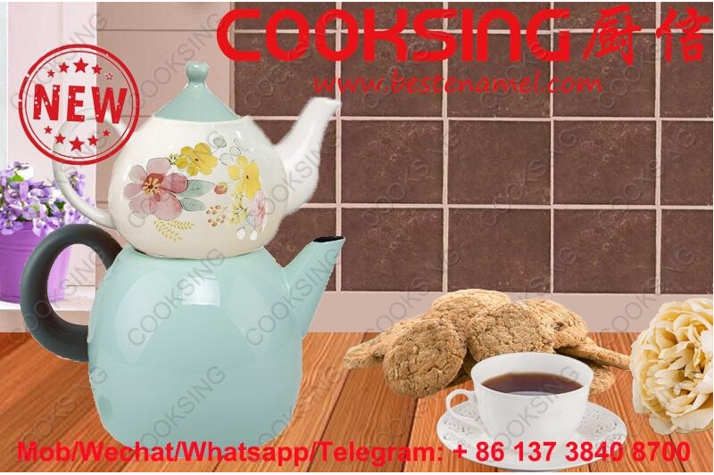 BK-3207DE Porcelain Enamel Teapot Kettle