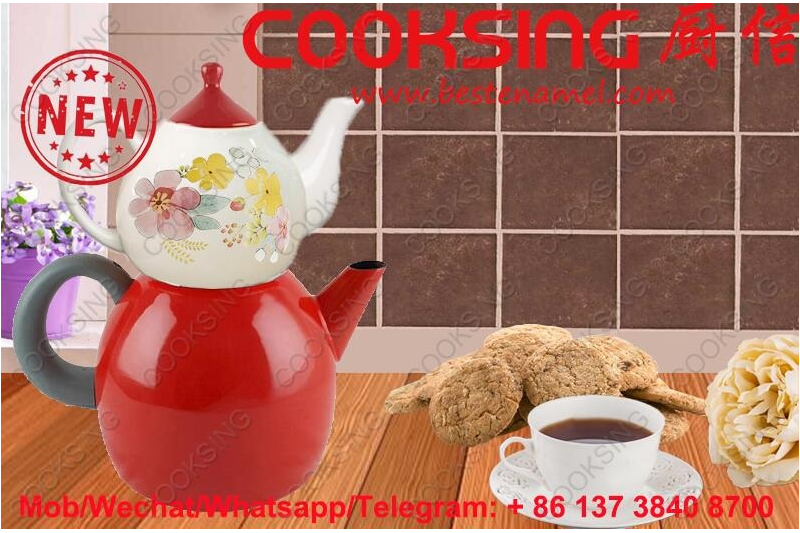 BK-3207DE Porcelain Enamel Teapot Kettle