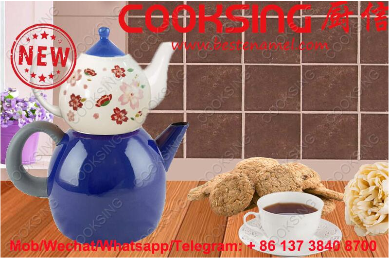 BK-3207DE Porcelain Enamel Teapot Kettle