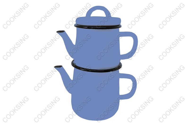 BK-1506D 0.6L/1.5L Enamel Teapot Kettle Set/Enamel Teapot Set/Enamel Kettle Set/Teapot Kettle Set/Teapot Set/Kettle Set