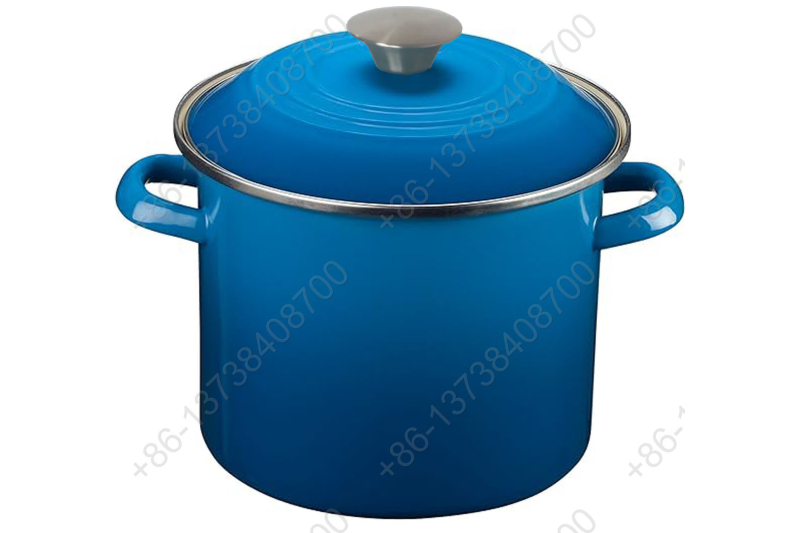 0.8mm Enamel Imitation Cast Iron Stock Pot High Pot Cookware Pot With Holly Handles