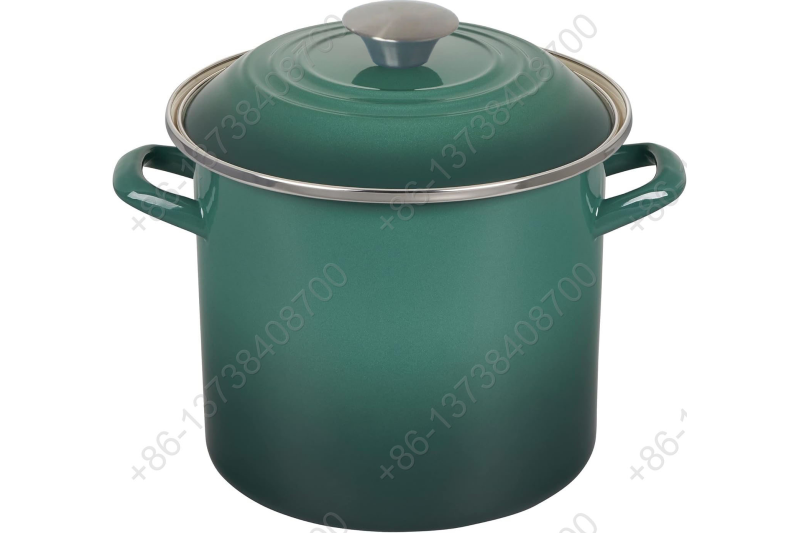 0.8mm Enamel Imitation Cast Iron Stock Pot High Pot Cookware Pot With Holly Handles