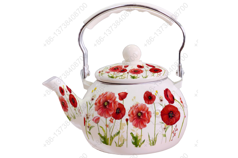 2.5L Enamel Kettle / Enamel Teapot / Enameled Watermelon Kettle With Decals