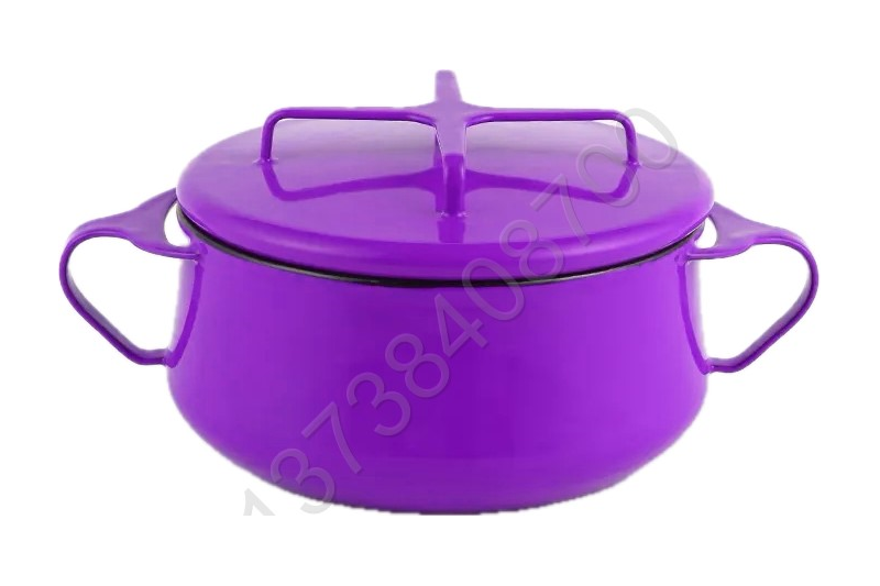 20cm/24cm European Style Colorful Enamel Coated Cookware Pot With Enamel Cover And Enamel Handles