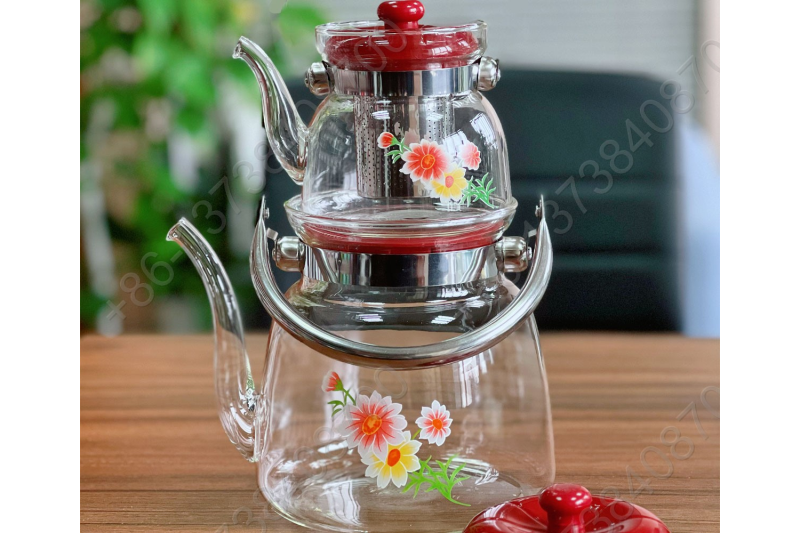 Hot Sale High Borosilicate Heat Resistant Glass Teapot Kettle Set