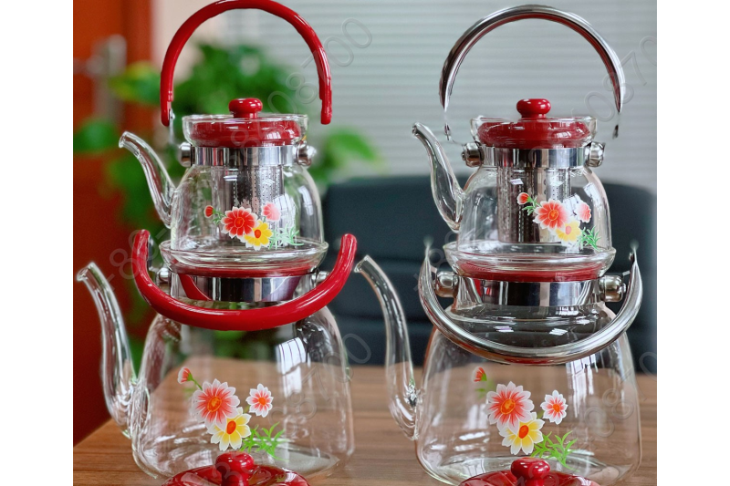 Hot Sale High Borosilicate Heat Resistant Glass Teapot Kettle Set