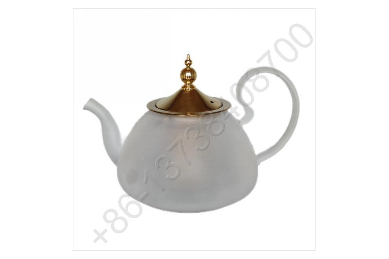 0.8L/1.0L Luxury High Quality Tea Pot Gold Stainless Steel Filter And Lid Glass Handle Heat Resistant Glass Teapot