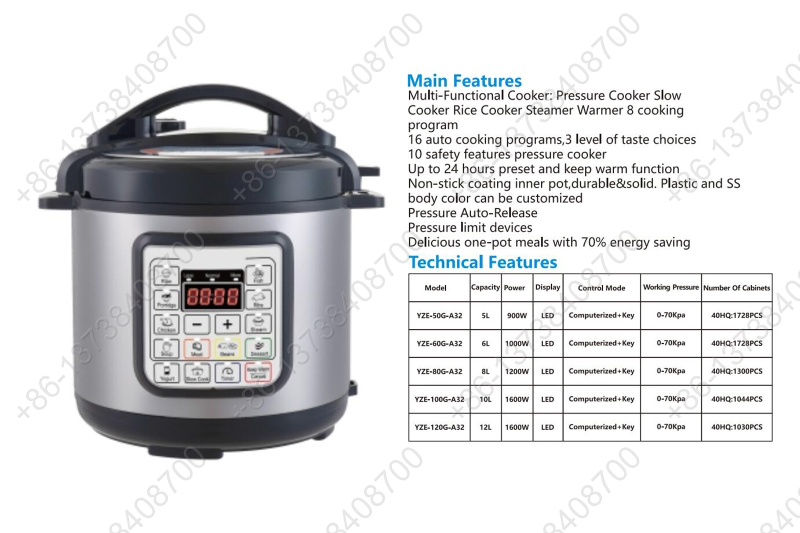 Electric Pressure Cooker Large LCD Screen Pressure Cooker Multi Functional Pressure Cooker Touch Control Pressure Cooker Timer Pressure Cooker Commercial Electric Pressure Cooker