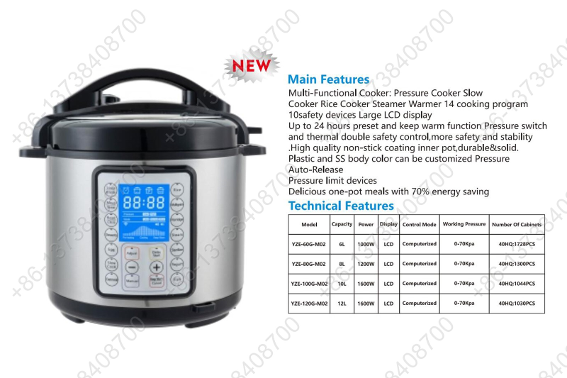 Electric Pressure Cooker Large LCD Screen Pressure Cooker Multi Functional Pressure Cooker Touch Control Pressure Cooker Timer Pressure Cooker Commercial Electric Pressure Cooker