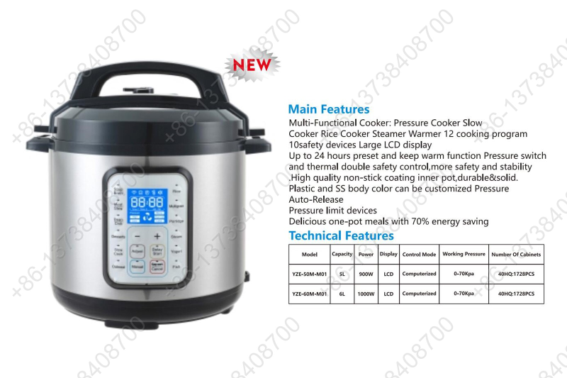 Electric Pressure Cooker Large LCD Screen Pressure Cooker Multi Functional Pressure Cooker Touch Control Pressure Cooker Timer Pressure Cooker Commercial Electric Pressure Cooker