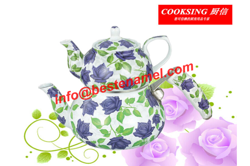 BK-107 Porcelain Enamel Teapot｜Teapot Kettle Set