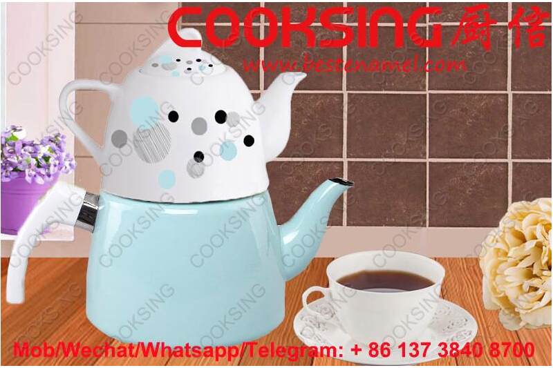 BK-607D Porcelain Enamel Teapot Kettle