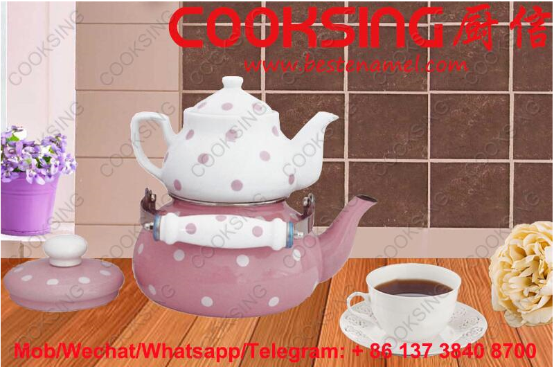 BK-807ED Porcelain Enamel Teapot Kettle