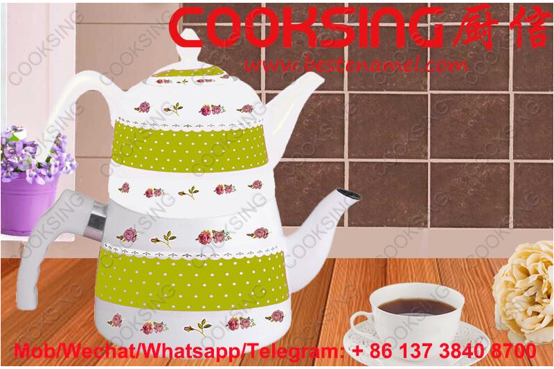 BK-207 Porcelain Enamel Teapot Kettle