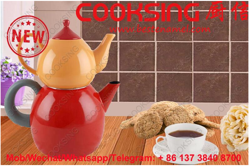 BK-3207D Porcelain Enamel Teapot Kettle