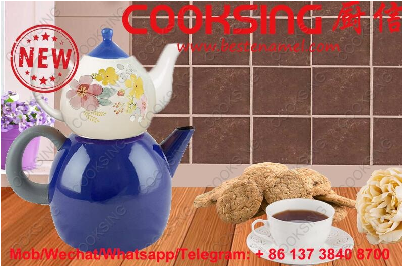 BK-3207DE Porcelain Enamel Teapot Kettle