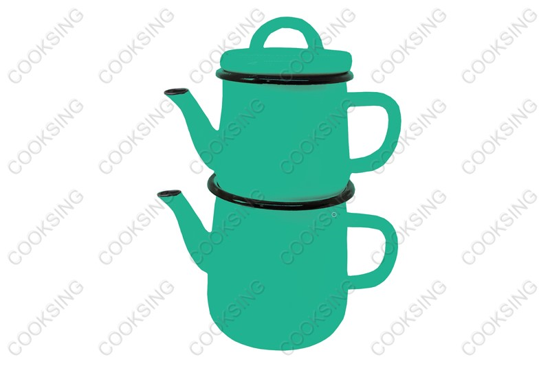 BK-1506D 0.6L/1.5L Enamel Teapot Kettle Set/Enamel Teapot Set/Enamel Kettle Set/Teapot Kettle Set/Teapot Set/Kettle Set