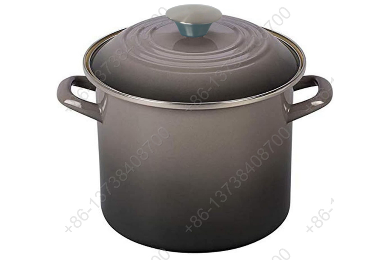 0.8mm Enamel Imitation Cast Iron Stock Pot High Pot Cookware Pot With Holly Handles