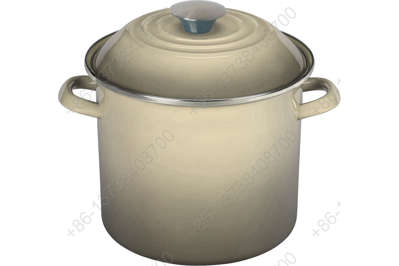 0.8mm Enamel Imitation Cast Iron Stock Pot High Pot Cookware Pot With Holly Handles