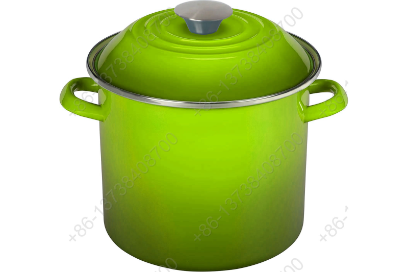 0.8mm Enamel Imitation Cast Iron Stock Pot High Pot Cookware Pot With Holly Handles