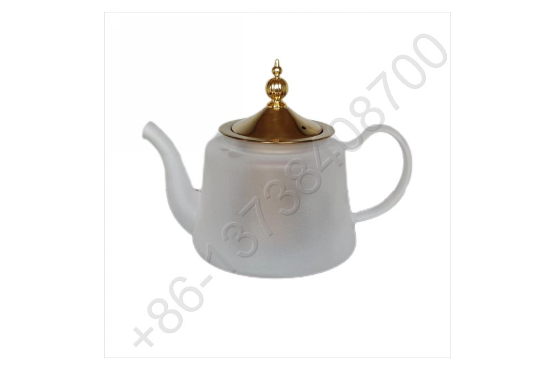 0.8L/1.1L Luxury High Quality Tea Pot Gold Stainless Steel Filter And Lid Glass Handle Heat Resistant Glass Teapot